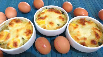 Légumes : Cassolettes de gratin d'épinards aux oeufs