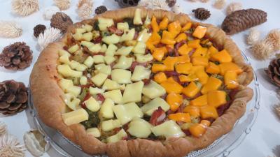 entrée à base de fromage : Assiette de pizza lotte et fromages