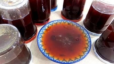 Recettes sans oeufs : Coupelle de confiture aux restes de sangria et fruits
