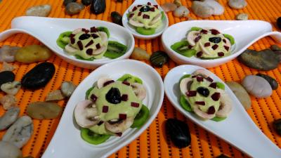 Cuisine diététique : Cuillères aux kiwis en amuse-bouche ou entrée