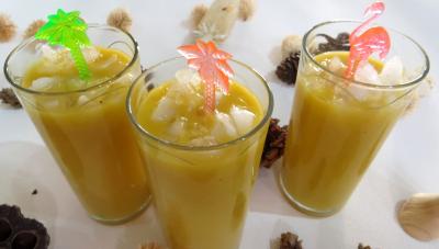Boissons : Verres de smoothies aux kiwis