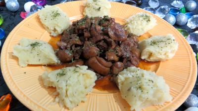 Pour débutants : Assiette de purée de poire et pommes de terre