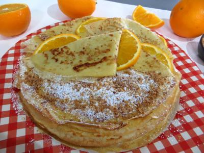 Recettes rapides : Assiette de crêpes Toinette à l'orange