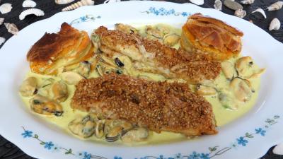 Plat en sauce : Assiette de filets de sole à la crème de coco