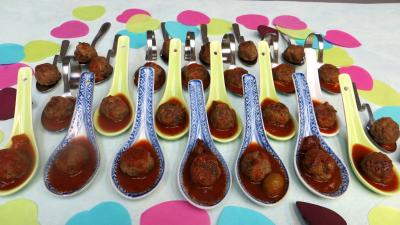 Anniversaire : Cuillères de kefta amuse-bouche revisité