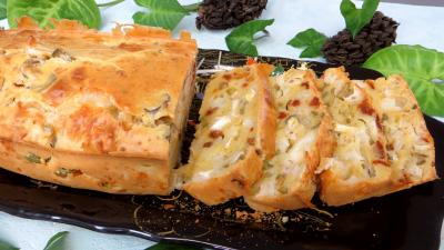 fromage de chèvre : Assiette de cake au fromage de chèvre