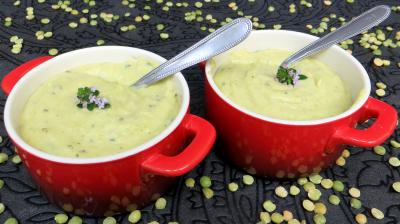gingembre en poudre : Cassolettes de pois cassés en purée