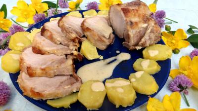 Fête des pères : Plat de rôti de porc au lait