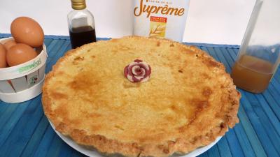 Desserts : Assiette de tarte aux prunes jaunes