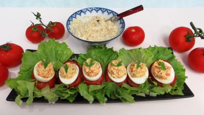 Recettes rapides : Plat d'oeufs farcis façon indienne