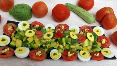 Recettes rapides : Plat de salade de courgette