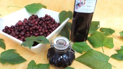 Conserves : Bouteille de crème de cassis