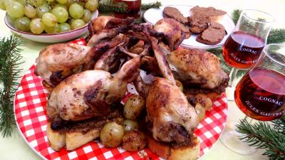 Nouvel an : Assiette de cailles aux raisins