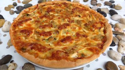Amuse-bouche : Pizza au chapon et poireaux