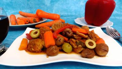 plat complet : Filet de porc aux châtaignes