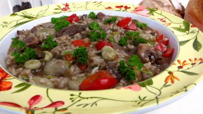 Abats : Riz aux coeurs de canard