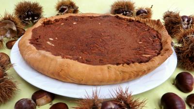 Amande effilée : Tarte aux châtaignes