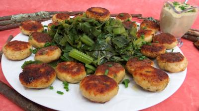 Recettes rapides : Assiette de boulettes de dinde avec blette à la vapeur