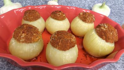 Légumes : Plat d'oignons farcis