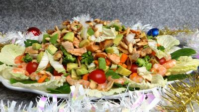Entrées & salades : Salade au saumon