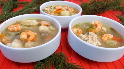 Recettes sans oeufs : Soupe de crevettes