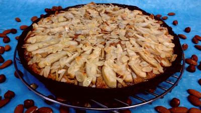 Amande effilée : Tarte aux poires et fruits secs