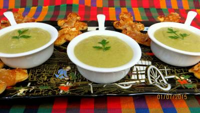 Soupes & potages : Crème vanillée de haricots verts