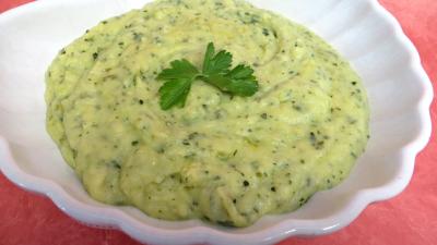 robot ménager : Plat de purée de courgettes