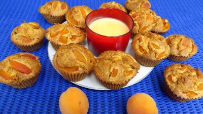 Les grands classiques : Assiette de muffins aux abricots