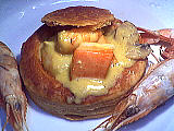Les grands classiques : Vol au vent en bouchées au ragoût de gambas
