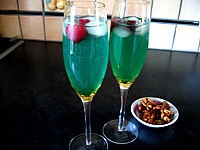 Photo : Cocktail valentin au champagne