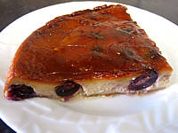 raisin : Part de flan aux raisins muscat