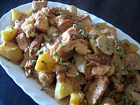 Blanc de dinde : Assiette de dinde au cidre parfumée aux cèpes