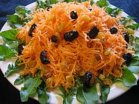 pissenlit : Assiette de carottes en salade