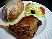 Image : recette Confit de canard sauce gorgonzola