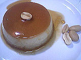 caramel : Petit flan aux cacahuètes