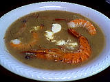 Image : Assiette de potage aux gambas