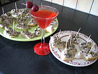 Recette Assiettes de canapés de focacia au thon