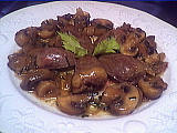 champignon de paris : Assiette de coeurs de canard au Porto