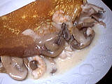 crevette : Crêpe farcie à la perche