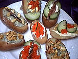 canapés aux pommes de terre