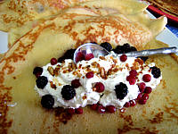 Recette Crêpes au fromage blanc et aux mûres