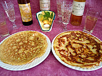 Pour débutants : Crêpes au camembert et au jambon