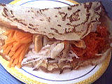 Image : recette Crêpes Saint-Jacques et crudités