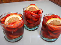 vin rosé : Fraises au vin rosé