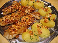 Image : Plat de filets de flétan aux amandes