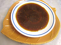 mirabelle : Coupelle de chutney aux pêches et mirabelles