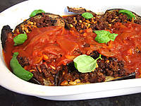 Cuisine orientale : Plat d'aubergines farcies façon libanaise