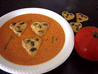 vinaigre vin rouge : Assiette de gaspacho