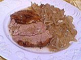 romarin : Assiette de cuisse de dinde aux oignons